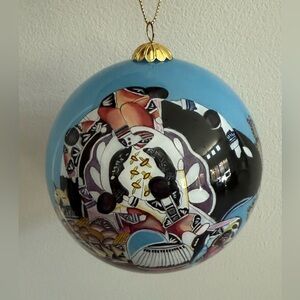 Lawrence Vargas Hand Painted Glass Christmas Ornament Little Debbie Running Bear